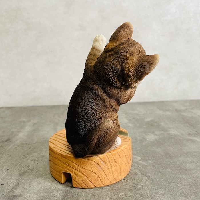 スマホスタンド キジトラ白猫 woobia ウービア ネコ 卓上 アニマル