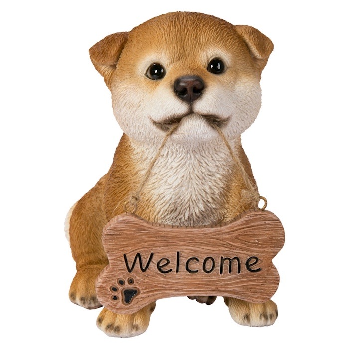 かわいい 犬 置物 高さ15.5cm ウェルカムボード 秋田犬 woobia