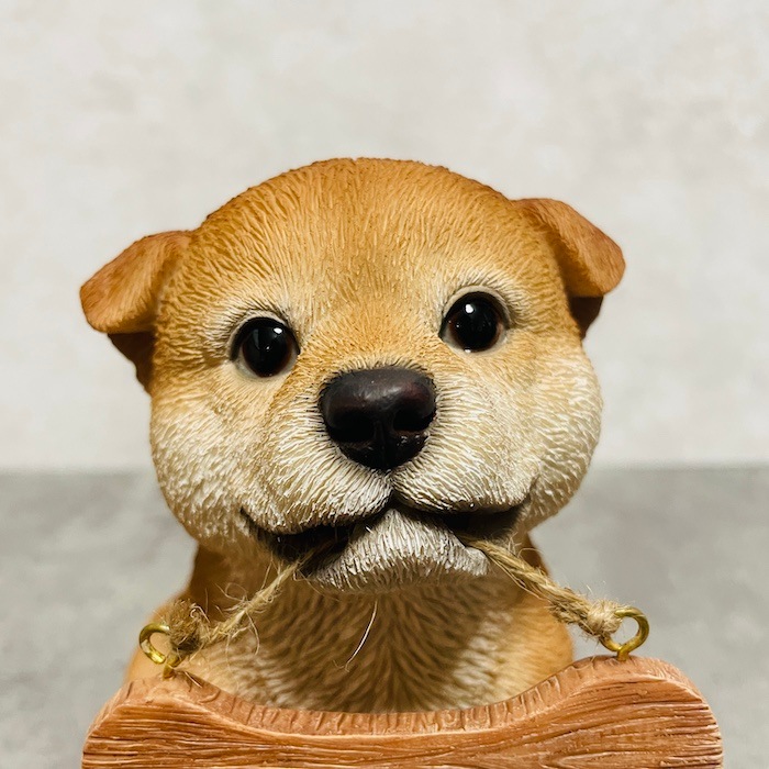 かわいい 犬 置物 高さ15.5cm ウェルカムボード 秋田犬 woobia