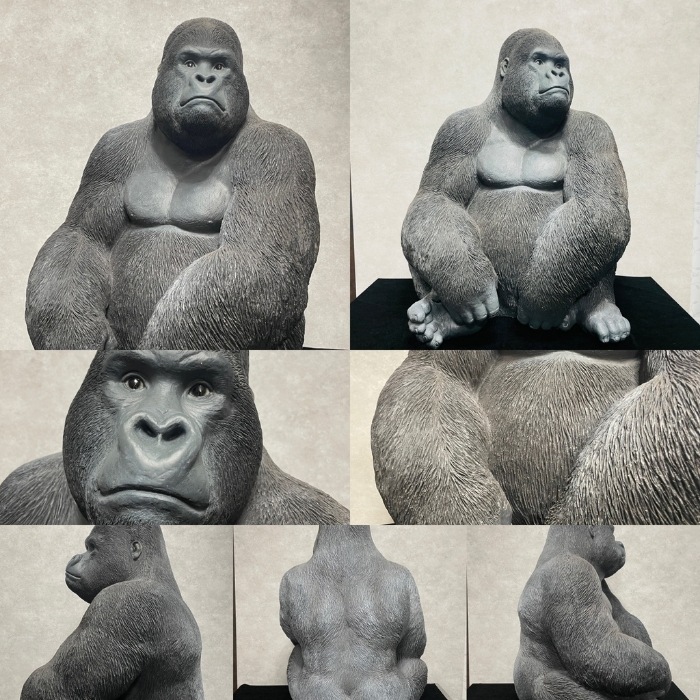 13色から選べる 巨大ゴリラ 置物 オブジェ 身長76cm 巨大ゴリラグッズ