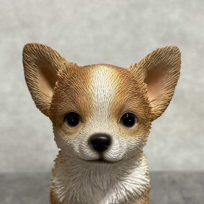 犬 置物 おしゃれ お座りチワワ 小 かわいい 動物 小さいオブジェ