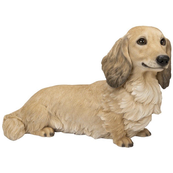 犬 置物 大きい ダックスフンド クリーム 大 横幅38cm woobia ウービア