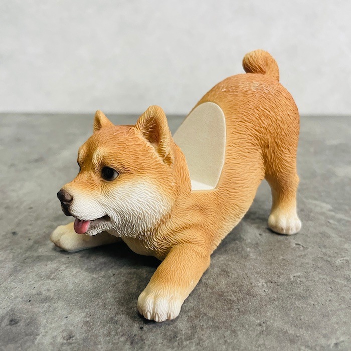 スマホスタンド 寝そべる柴犬 グッズ woobia ウービア 犬 イヌ いぬ