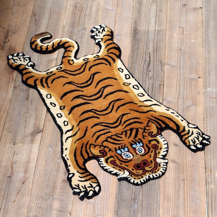 チベタンタイガー　ラグマット チベタンタイガーラグ S M L サイズ ウール ラグマット TIBETAN TIGER