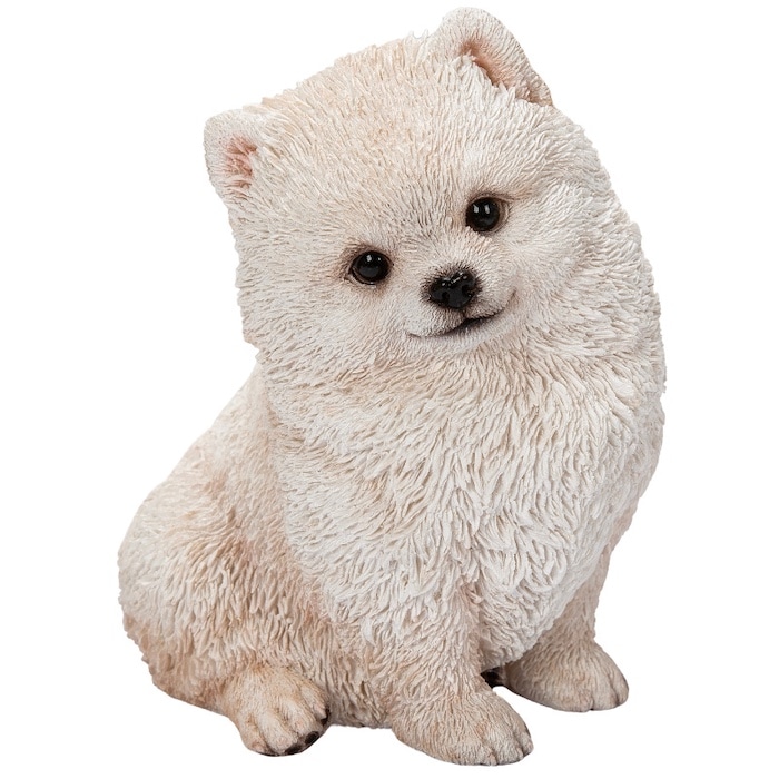 犬 置物 おしゃれ 首を傾げるポメラニアン かわいい 動物 小さい