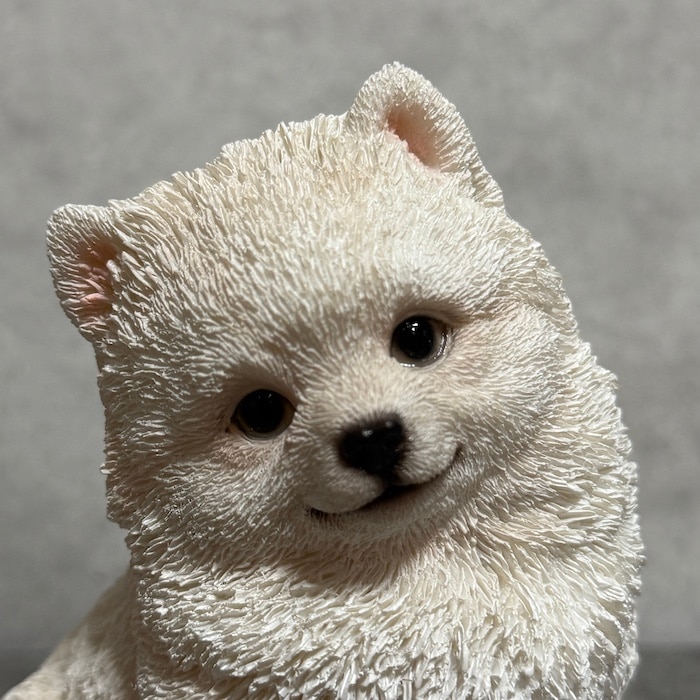 犬 置物 おしゃれ 首を傾げるポメラニアン かわいい 動物 小さい