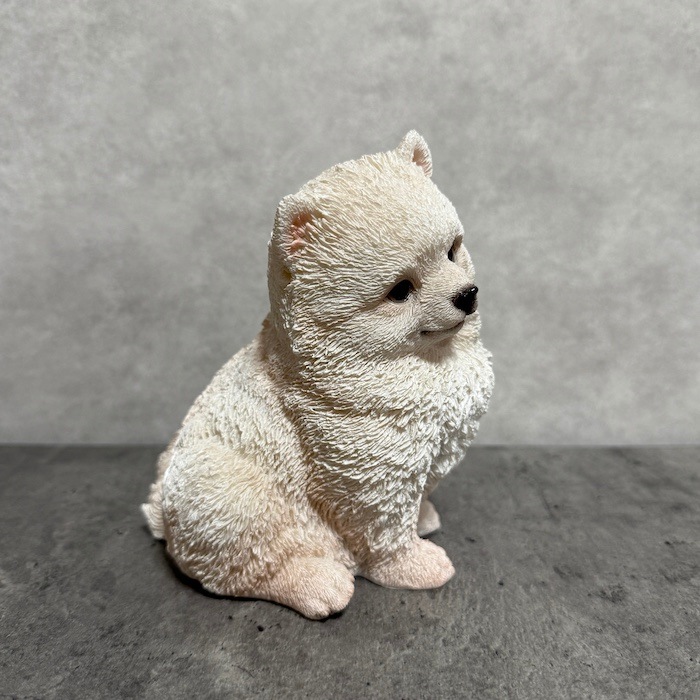 犬 置物 おしゃれ 首を傾げるポメラニアン かわいい 動物 小さい