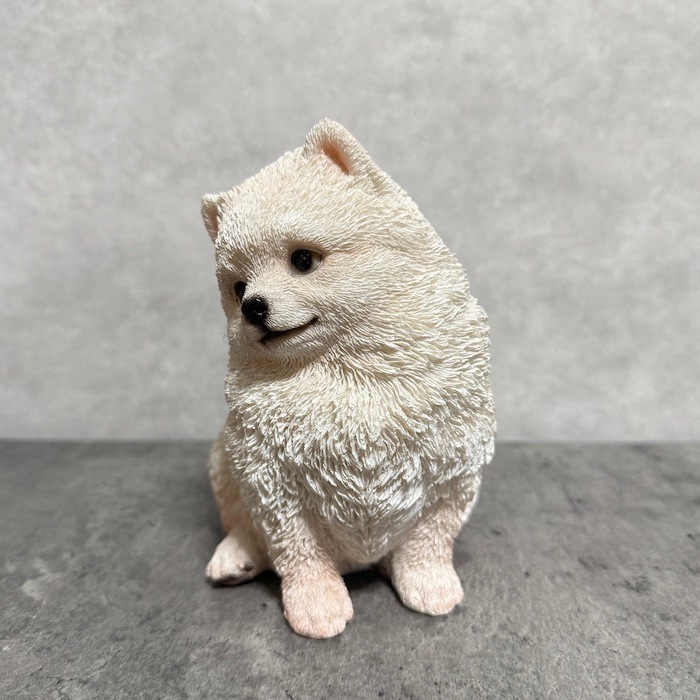 犬 置物 おしゃれ 首を傾げるポメラニアン かわいい 動物 小さい