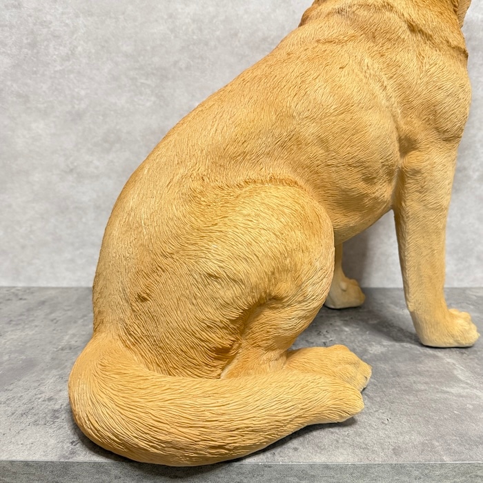 犬 置物 大きい お座りラブラドール・レトリバー 特大 高さ54cm woobia
