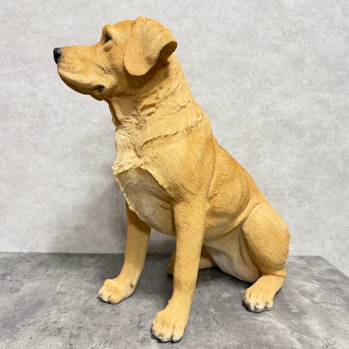 ラブラドール置物 楽天市場】犬 置物 大きい お座りラブラドール・レトリバー 特大 高さ