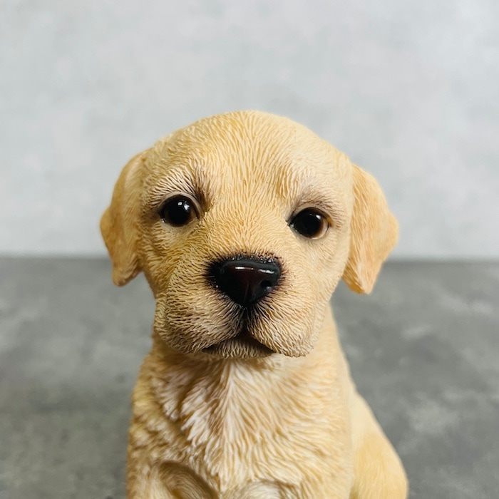 犬の置物 かわいい犬の置物 高さ12.2cm 頭を上げる ラブラドールレトリバー