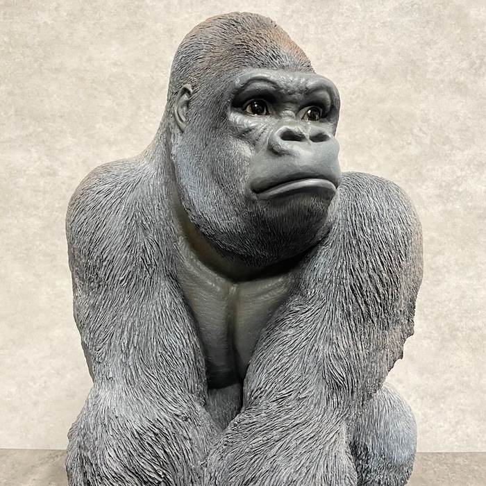 シルバーバック デカ黒ゴリラ 大 グッズ 高さ53cm woobia ウービア