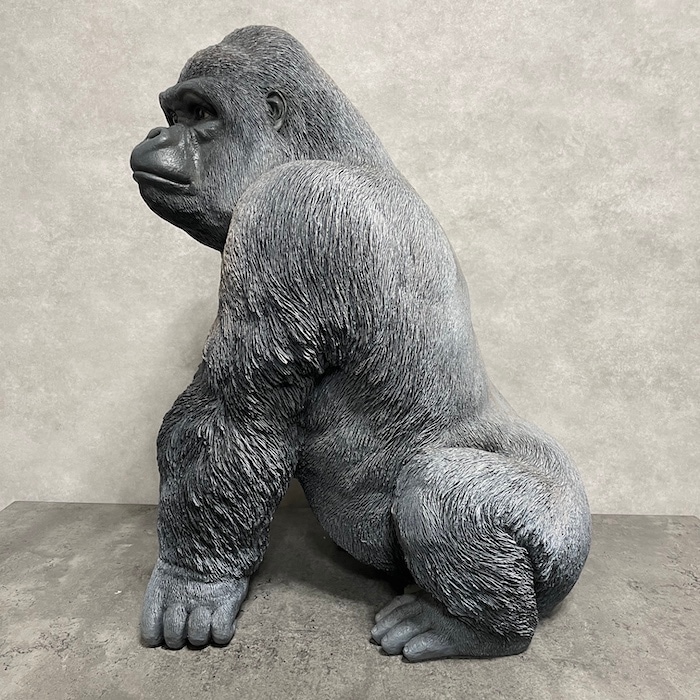 シルバーバック デカ黒ゴリラ 大 グッズ 高さ53cm woobia ウービア