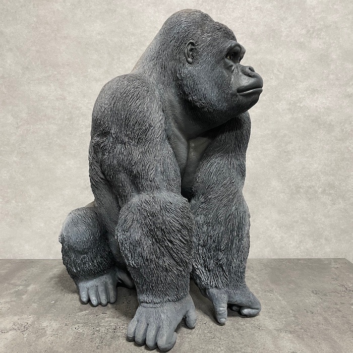 シルバーバック デカ黒ゴリラ 大 グッズ 高さ53cm woobia ウービア