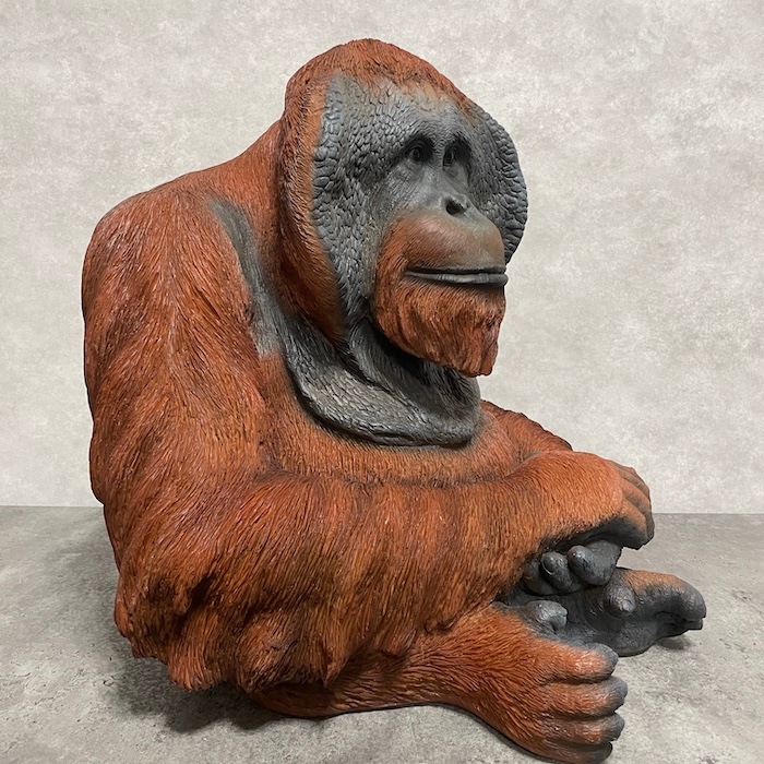 置物 シンプルデカオラウータン 高さ40cm 霊長類 woobia ウービア