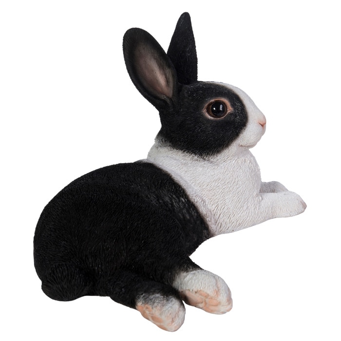 置物 リラックス黒白ウサギ 高さ18.5cm woobia ウービア 大きい