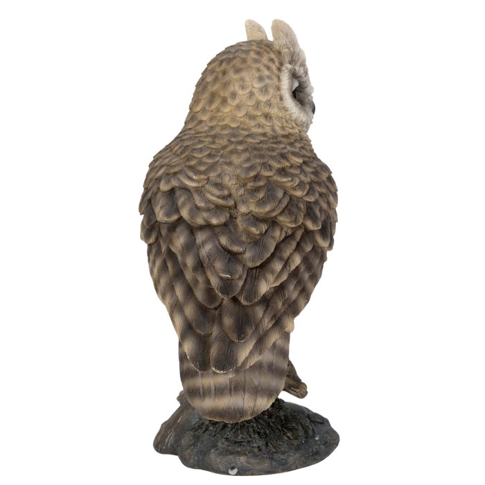 置物 鳥 小さな切り株にとまるミミズク 高さ26.5cm woobia ウービア