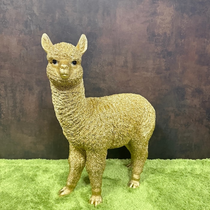 置物 アルパカ ゴールド 金色 縁起物 高さ56cm woobia ウービア 大きい