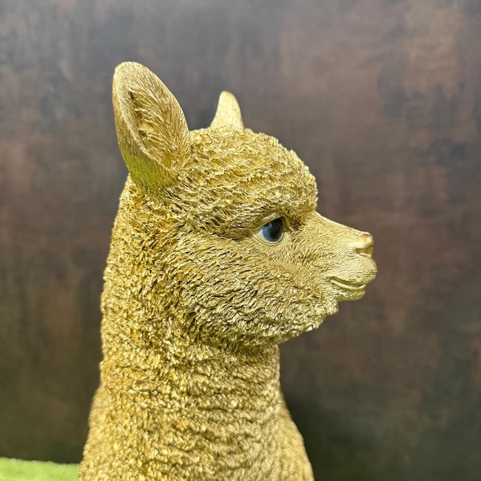 置物 アルパカ ゴールド 金色 縁起物 高さ56cm woobia ウービア 大きい