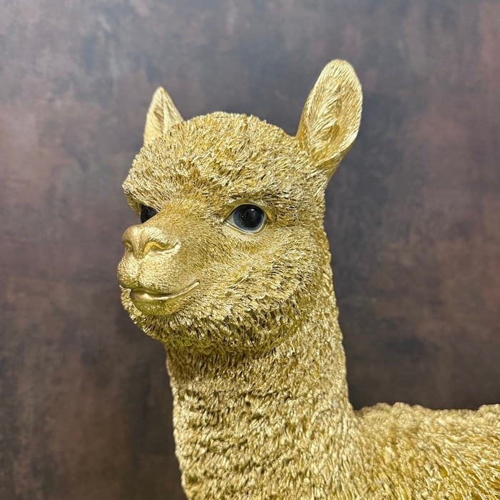 置物 アルパカ ゴールド 金色 縁起物 高さ56cm woobia ウービア 大きい