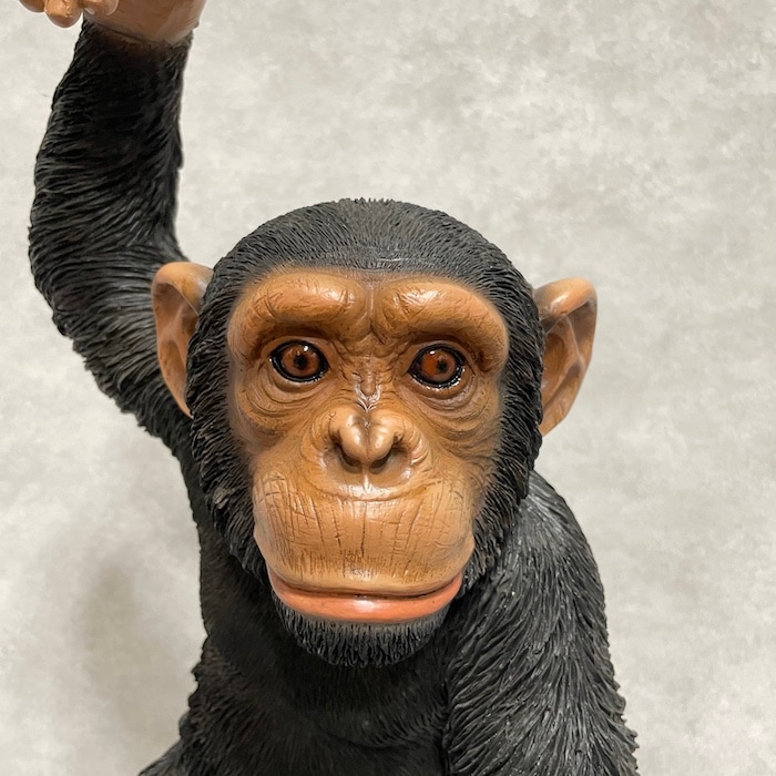 置物 手を上げるチンパンジー 高さ43cm woobia ウービア 大きい