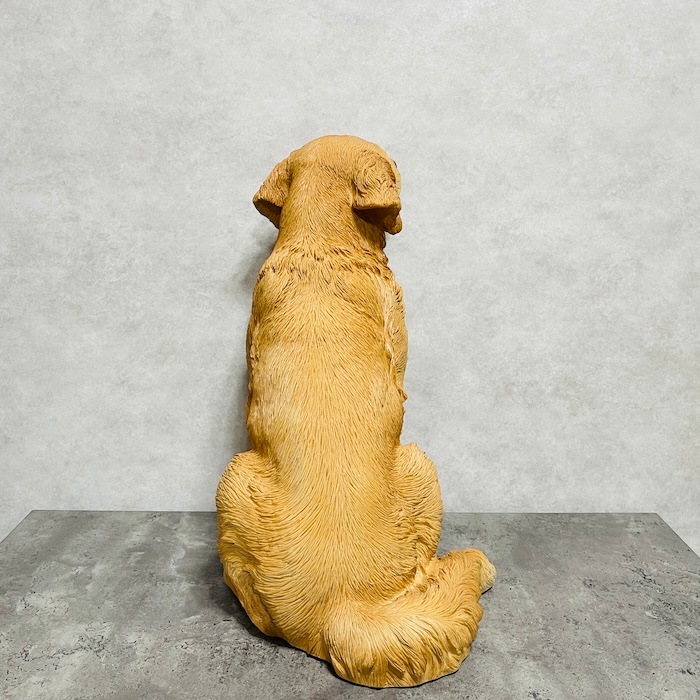 置物 お座りゴールデン・レトリバー 犬 イヌ 特大 高さ53.5cm woobia
