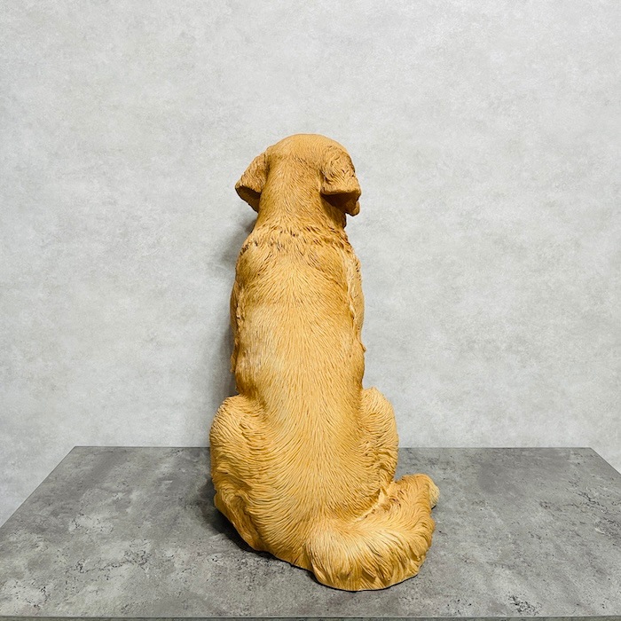 置物 お座りゴールデン・レトリバー 犬 イヌ 特大 高さ53.5cm woobia