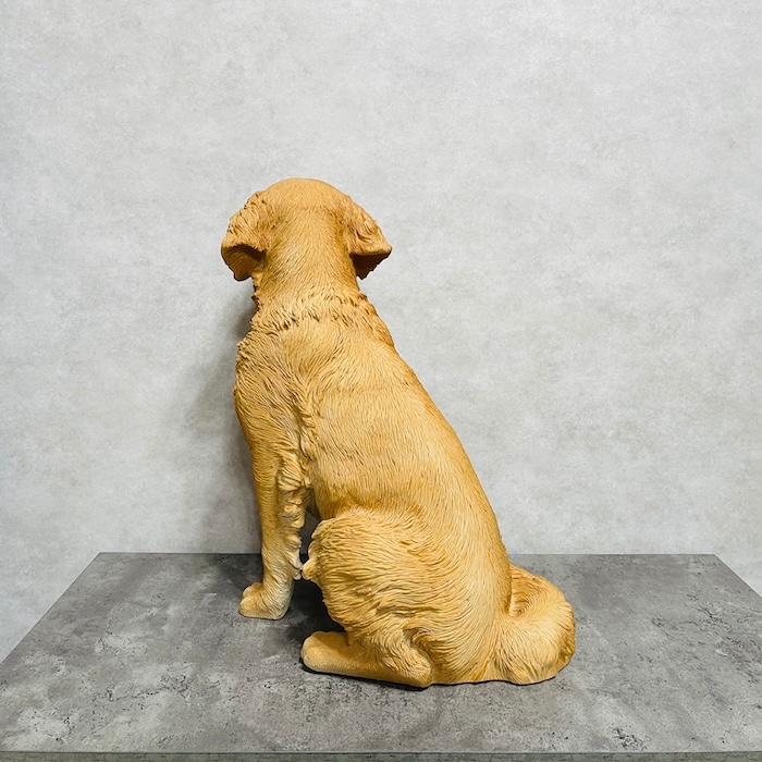 置物 お座りゴールデン・レトリバー 犬 イヌ 特大 高さ53.5cm woobia