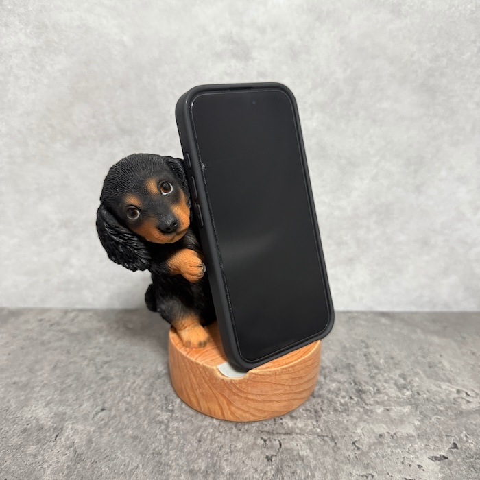 スマホスタンド ダックスフンドブラックタン グッズ woobia ウービア
