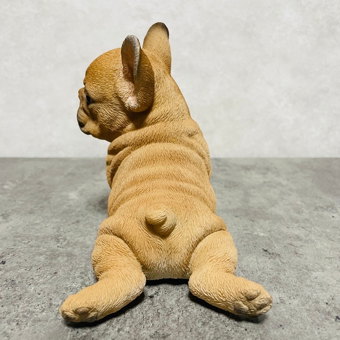 かわいい 犬 置物 高さ14.7cm フレンチ・ブルドッグ ストレッチ woobia