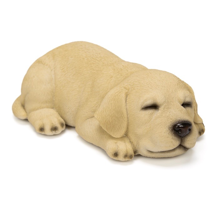 犬 置物 すやすやラブラドールレトリバー グッズ 横幅17.5cm リアル