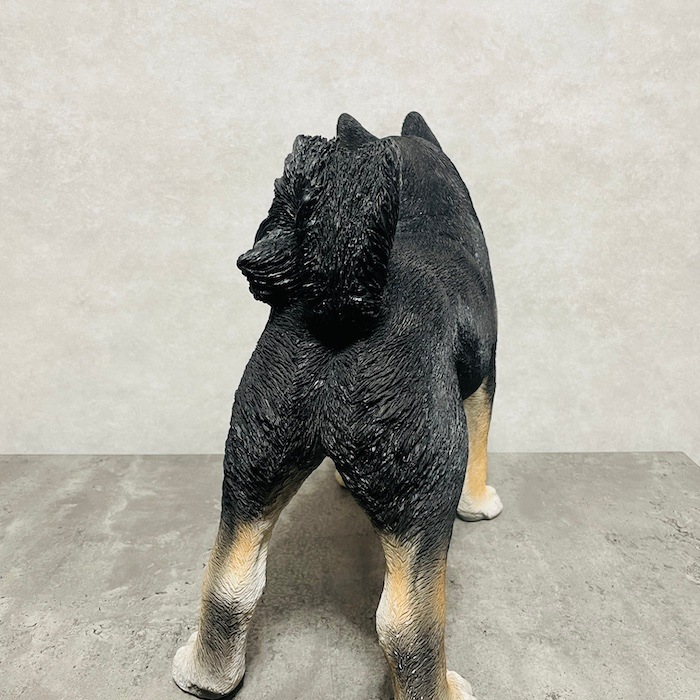 置物 立っている黒柴犬 イヌ 特大 高さ41.5cm woobia ウービア 大きい