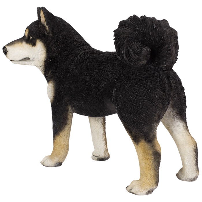 置物 立っている黒柴犬 イヌ 特大 高さ41.5cm woobia ウービア