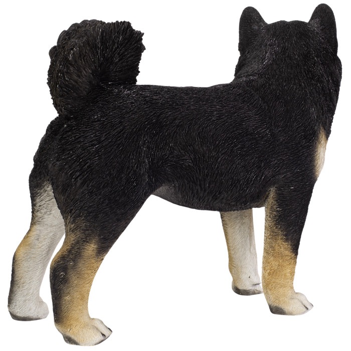 置物 立っている黒柴犬 イヌ 特大 高さ41.5cm woobia ウービア