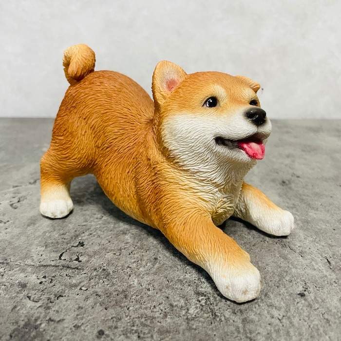 シバ犬　柴犬　可愛い　ガーデン　オブジェ　置物 かわいい犬の置物 喜ぶ柴犬 グッズ woobia ウービア イヌ おしゃれ