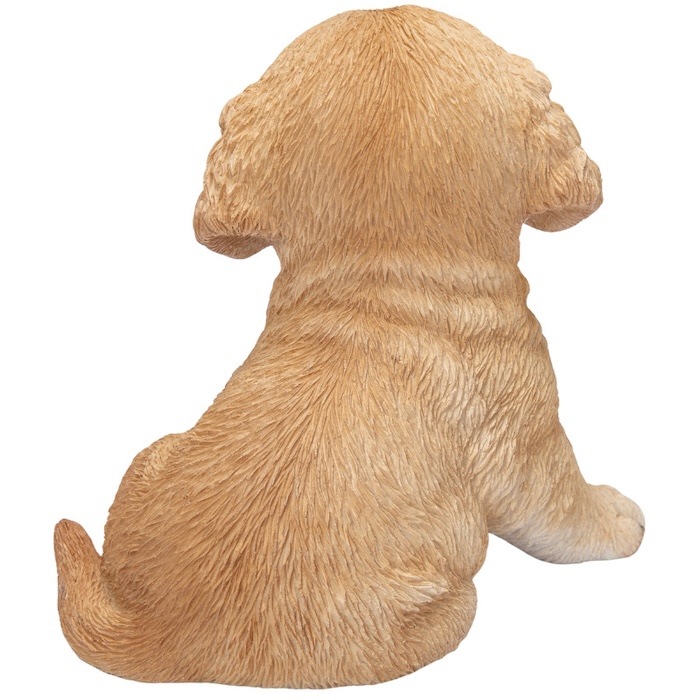 犬 置物 小さい かわいい 高さ11.8cm 左向き座りゴールデンレトリバー