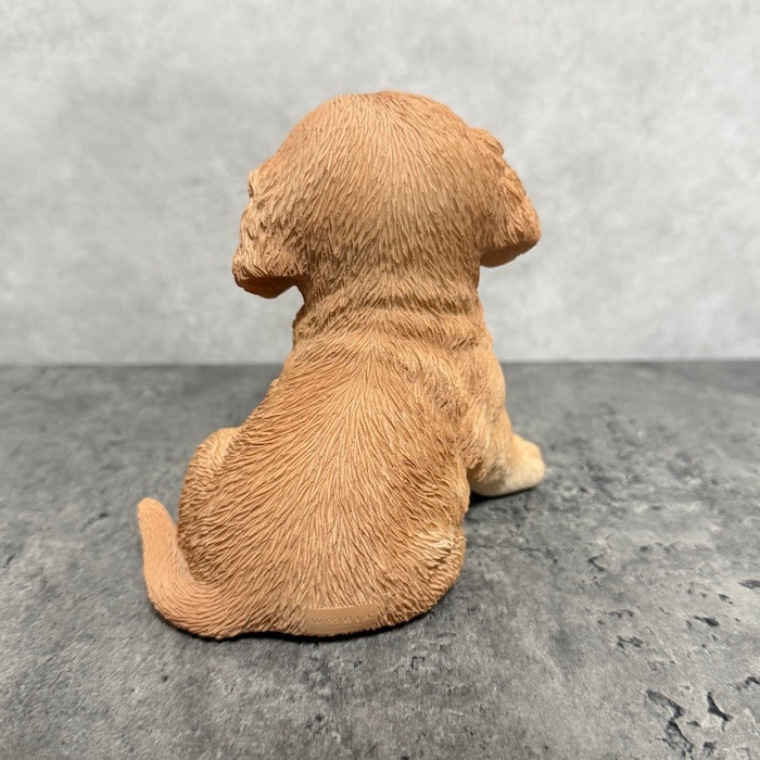 犬 置物 小さい かわいい 高さ11.8cm 左向き座りゴールデンレトリバー