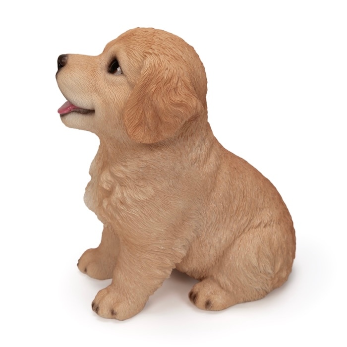 犬 置物 お座りにっこり ゴールデンレトリバー グッズ 高さ15.5cm
