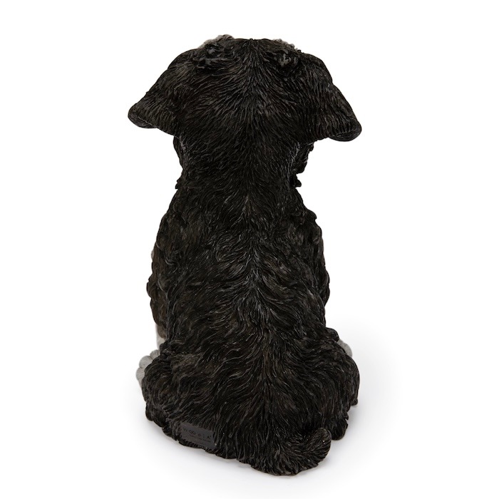 犬 置物 お座りにっこり シュナウザー グッズ 高さ15.5cm リアル