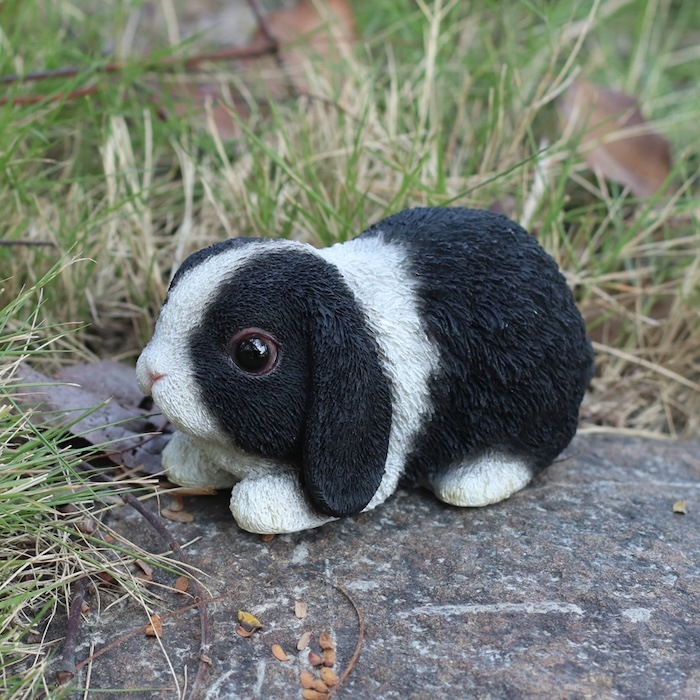 うさぎ 置物 グッズ 横幅11.2cm ロップイヤー リアル 可愛い