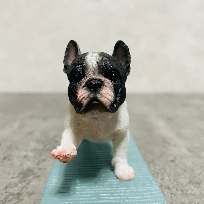 ◇中古 リアル 陶器 可愛い ブルドッグ 犬 ドッグ DOG 置物 等身大