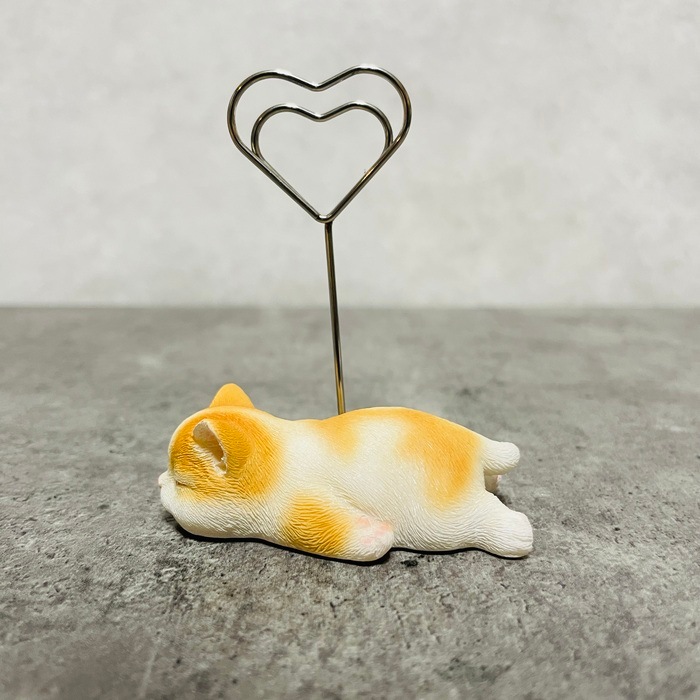 可愛いねこちゃんのメモスタンド woobia ウービア 茶トラ白猫 かわいい