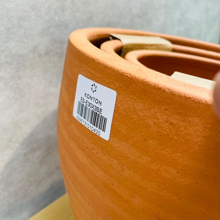 テラコッタ植木鉢 3鉢セット 10号 8号 6号 底穴あり イー