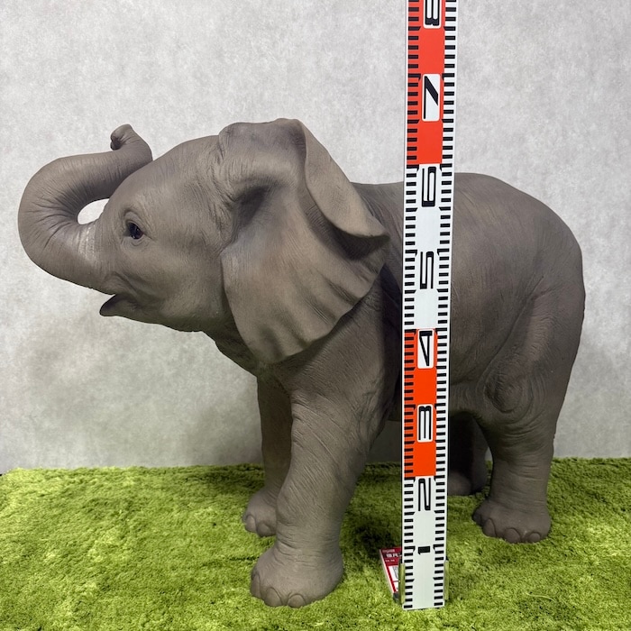 置物 鼻を上げるゾウ 象 特大 高さ68cm 縁起物 風水 woobia ウービア