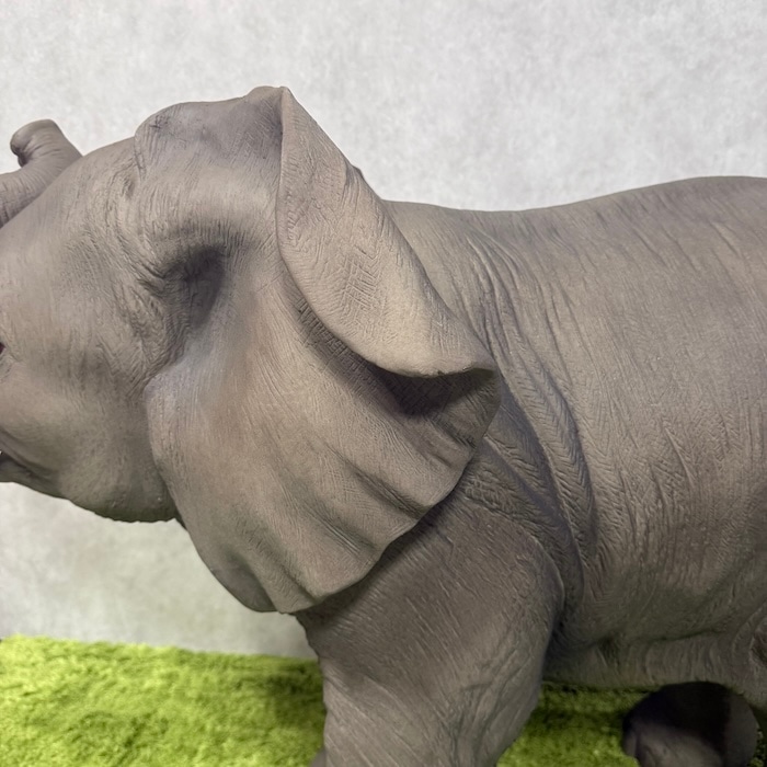 置物 鼻を上げるゾウ 象 特大 高さ68cm 縁起物 風水 woobia ウービア