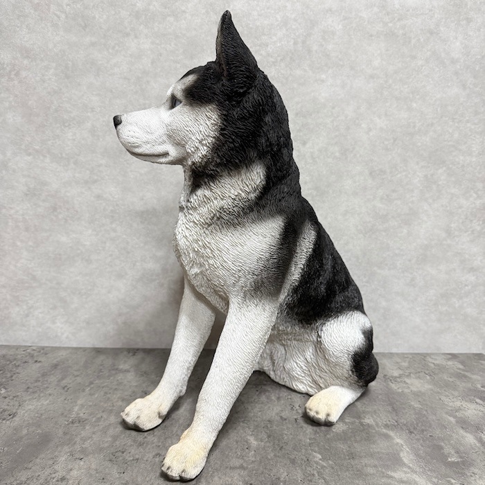 ☆銀座パリス西野店オブジェ☆陶器　犬の置物　高さ46センチ　サイズ大 花瓶付 動物のオブジェ | sen no STORE