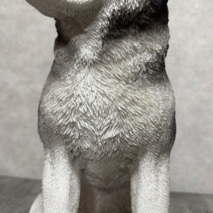 犬 置物 大きい お座りシベリアンハスキー 高さ50cm かわいい woobia