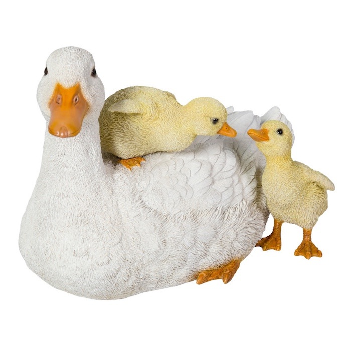 かわいい 置物 動物 アヒルの親子 woobia ウービア 鳥 おしゃれ