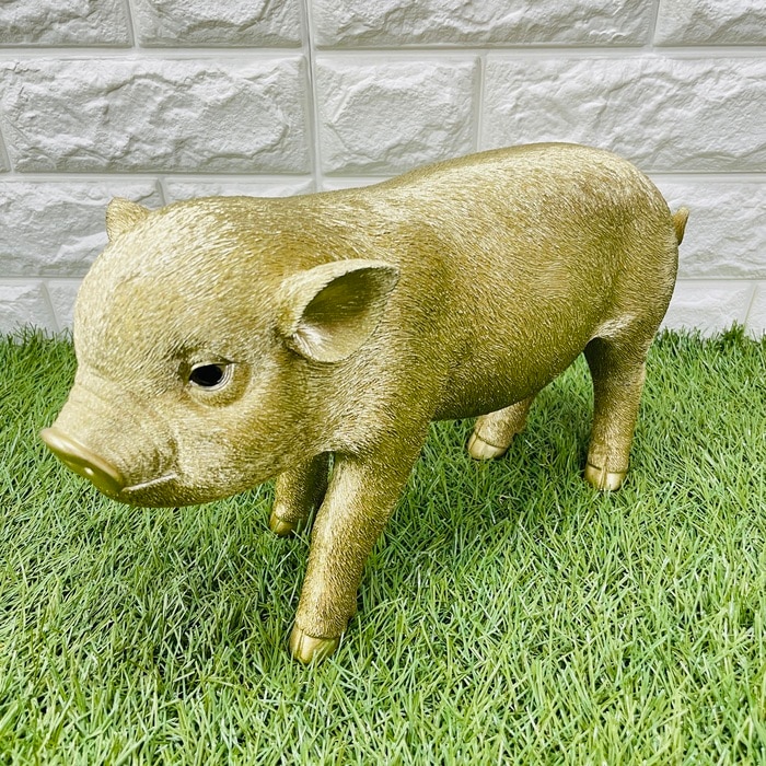 かわいい 置物 金の豚 大 ゴールデンピッグ woobia ウービア 金