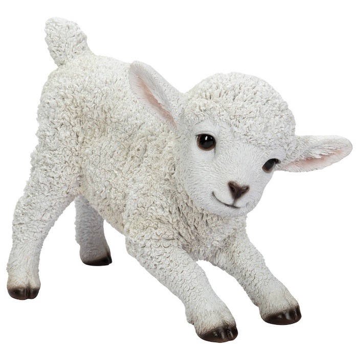 かわいい 置物 前かがみの子羊 高さ18cm woobia ウービア おしゃれ